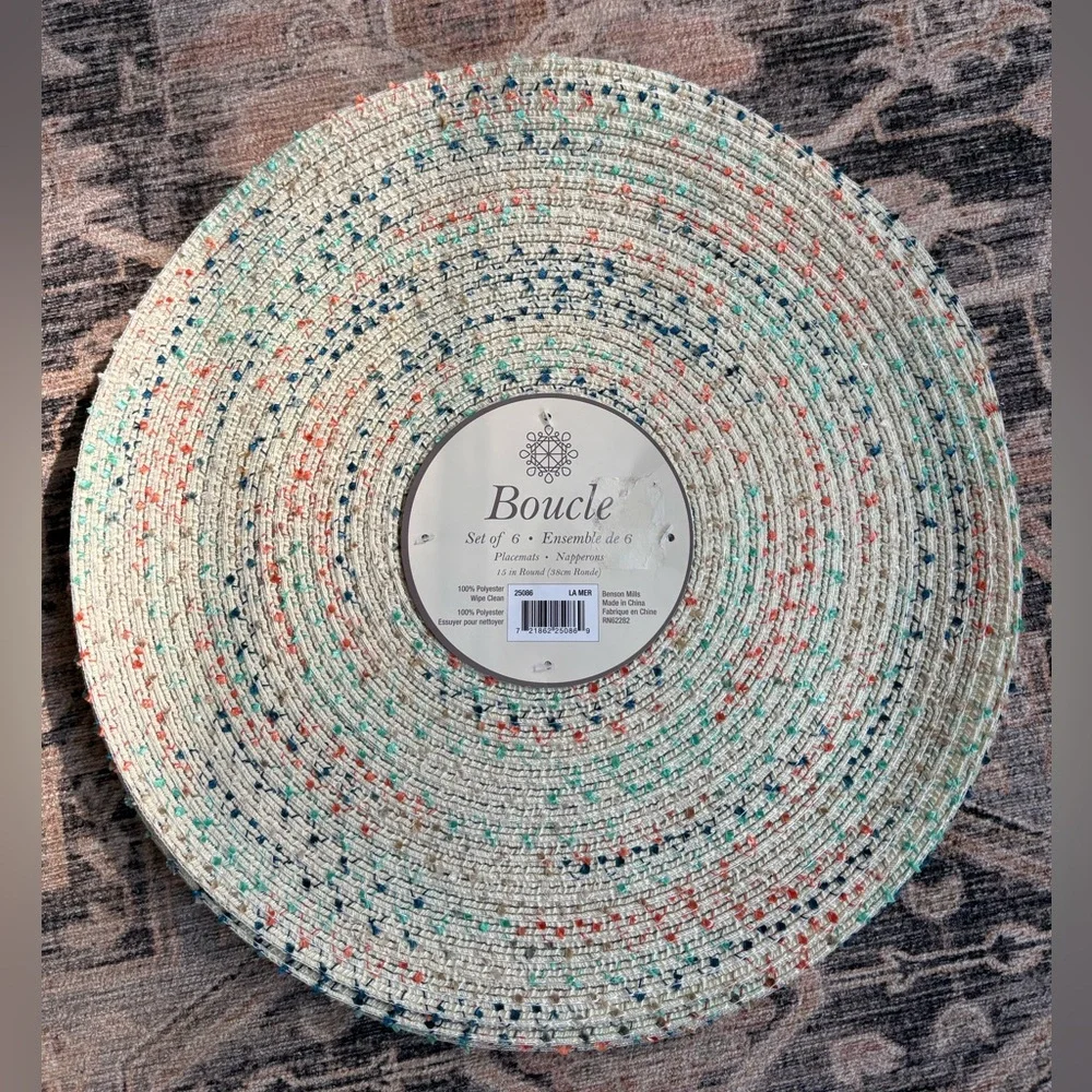 Multicolor Round Placemat - Set of 6
